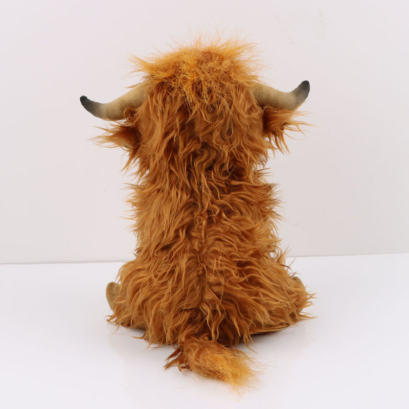 Highland Cow Plush Toy;  28CM/11'';  Cute Highland Cattle Soft Stuffed Doll;  Cow Plush Pillow For Kids Christmas Gift