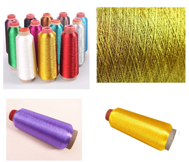 [Yellow] Embroidery Thread Machine Embroidery Thread Sewing, 3250 Meters