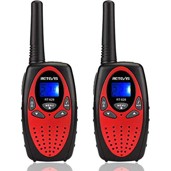 Retevis RT628 Walkie Talkies for Kids; Toys for 5-13 Year Old Boys Girls; Key Lock; Crystal Voice; Easy to Use; Long Range Walky Talky for Camping Hiking(Red; 2 Pack)