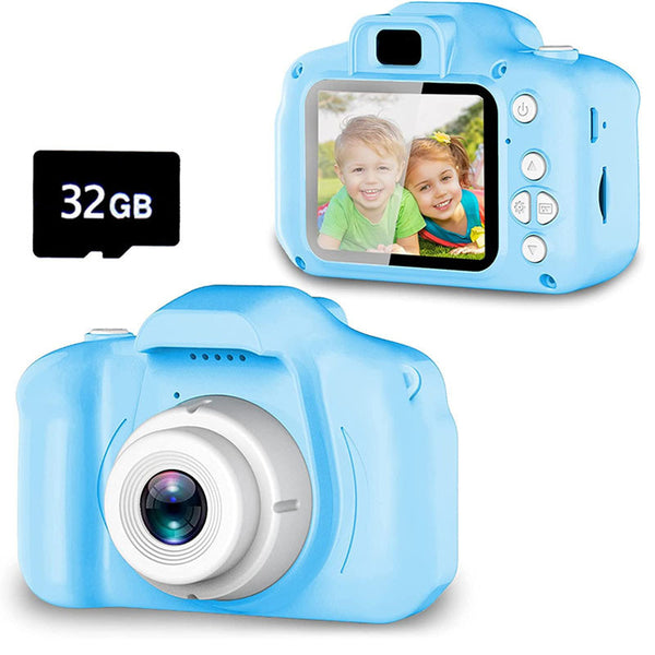 Children's Digital Camera Can Take Pictures And Read Cards Small Student Portable Toy Camera Girl Birthday Gift Christmas; Kids Digital Camera with 32G sdcard