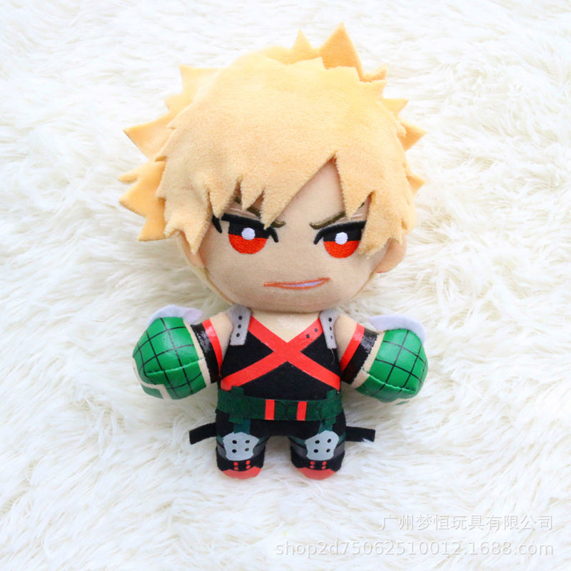 Japanese Anime My Hero Academia Izuku Midoriya Katsuki Bakugou Shouto Todoroki Plush Pendant Keychain Toy Soft Plush Doll Gift