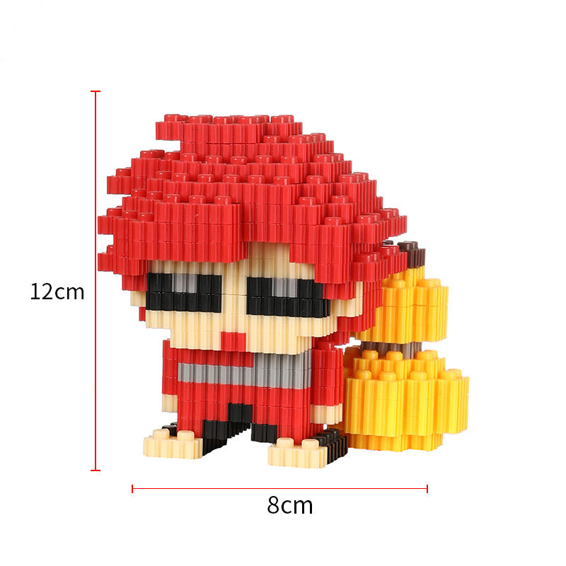 One Piece Miniature Small Particle Building Blocks Assembled Toys Creative Luffy Joe Ba Sorong Jigsaw Toys