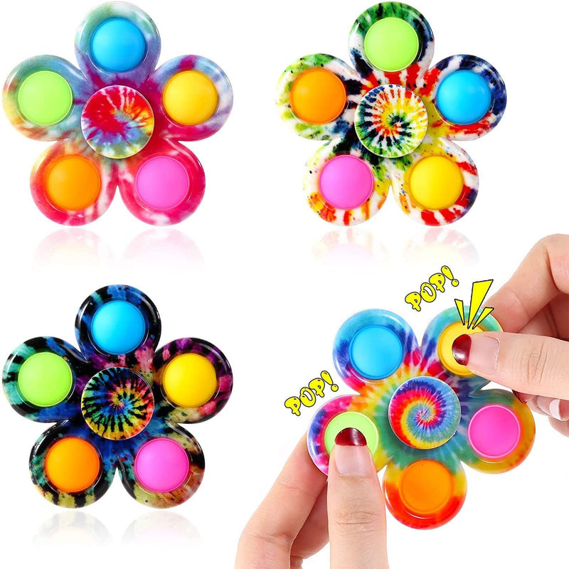 Floral Bubble Push Pop Fidget Spinning Toys