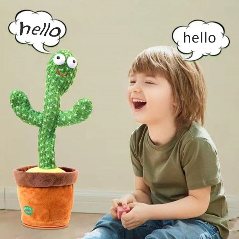 Home Decoration Gift Lovely Talking Toy Dancing Cactus Doll Speak Talk Sound Record Repeat Toy Kawaii Cactus Children Education