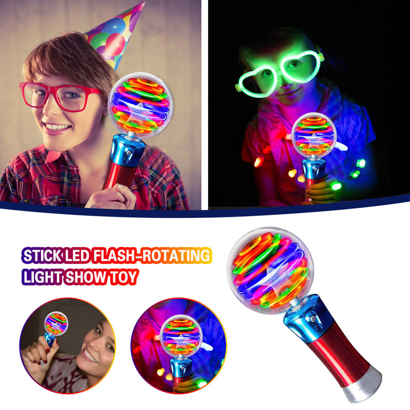 Children's Luminous Magic Ball Toy Stick Led Flash-rotating Light Show Toy Funny Party Flash Ball Novelty Игрушки Для Девочки