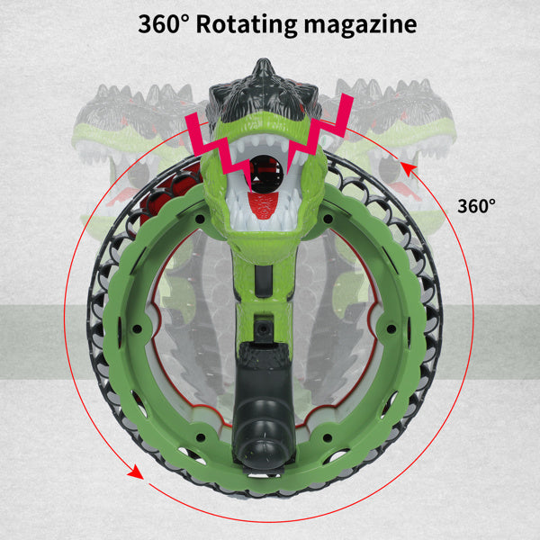 Nerf Guns Electric Toy Guns; Dinosaur Toy Gun; 34 Burst Automatic Toys Guns EVA Soft Bullet Wrist Blasting Soft Bullet Gun 40 Dart Drum Built-in Rechargeable Battery