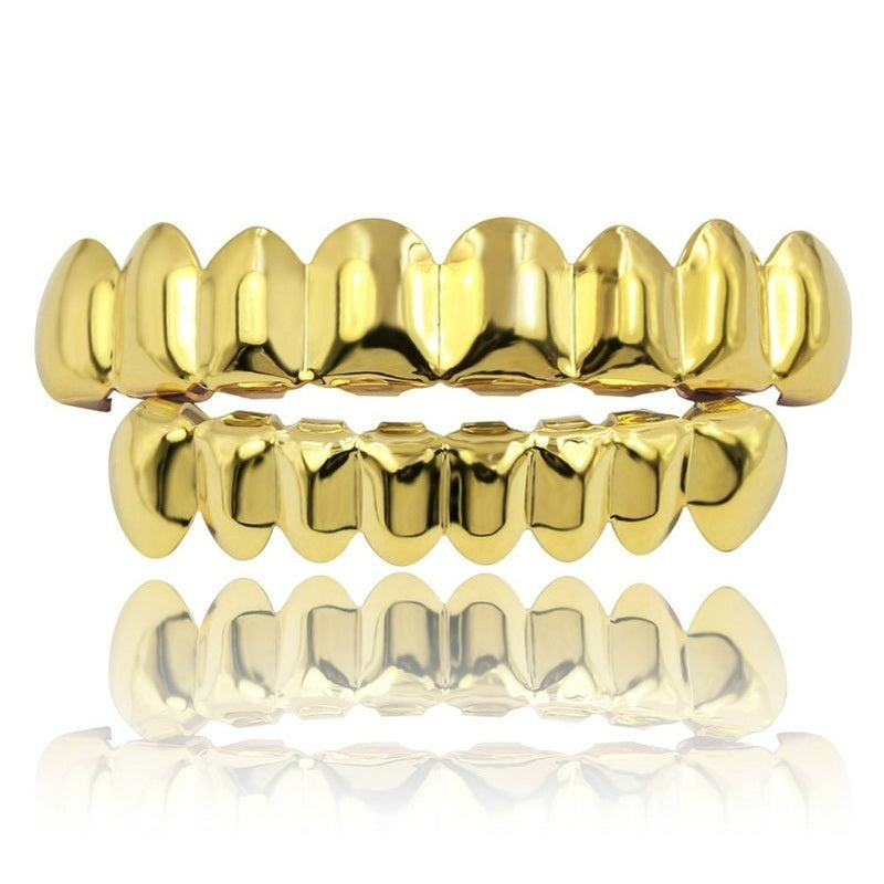 New Unisex 18K Hip Hop Teeth Grill Set; Top Bottom Mouth Teeth Grills Fashion Removable Dental Grills Jewelry ROC