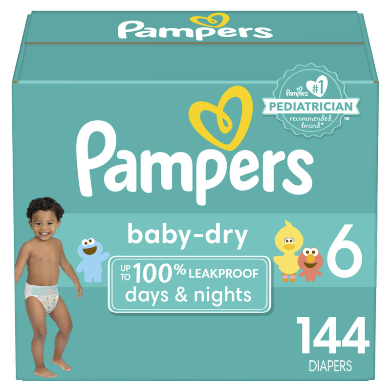 Pampers Baby-Dry Diapers Size 6, 144 Count