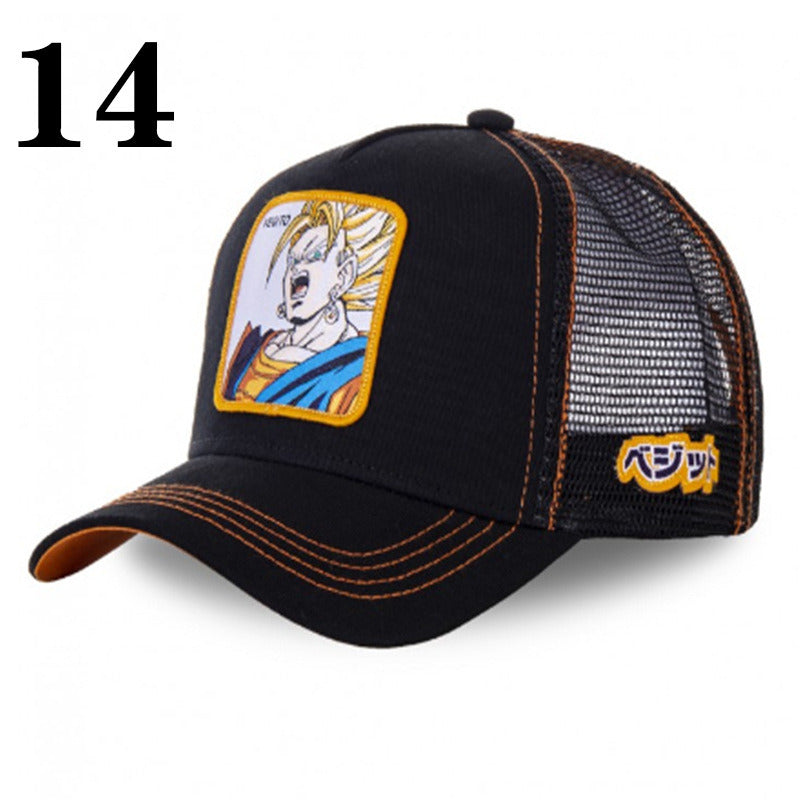 New Naruto Dragon Ball DRAGONBALL Mesh Cap Cartoon Mesh Cap Men And Women Baseball Cap Fashion Patch Trucker Cap