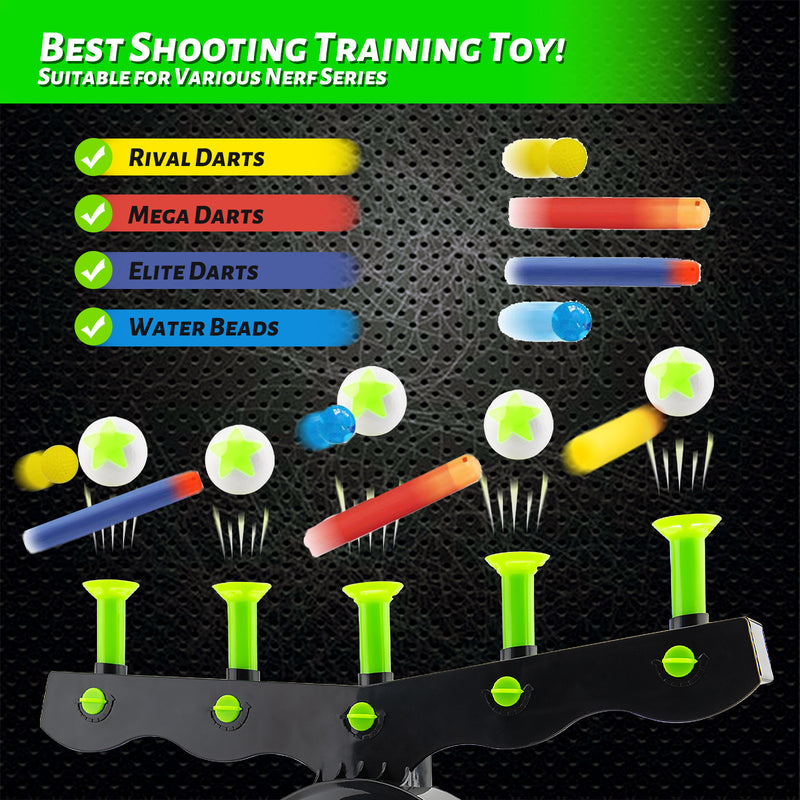 Shooting Targets for Nerf Guns Shooting Game Glow in The Dark Floating Ball Electric Target Practice Toys for Kids Boys Hover Shot 1 Blaster Toy Gun 10 Soft Foam Balls 3 Darts Gift  YJ