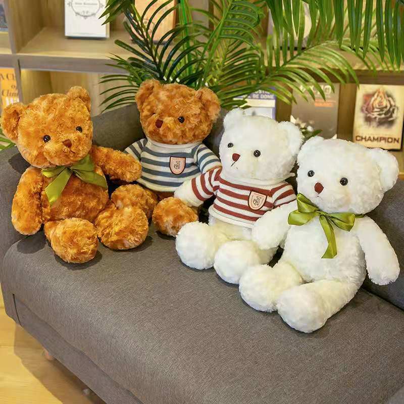 Teddy Bear Plush Dolls Baby Cute Animal Dolls Soft Cotton Stuffed Home Soft Toys Sleeping Stuffed Toys Gift Kawaii