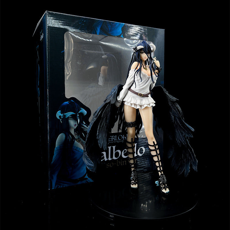 27cm Overlord Albedo So-Bin Anime Character Overlord III Albedo Action Figure Albedo Little Devil Pillow Sitting Swimsuit Albedo