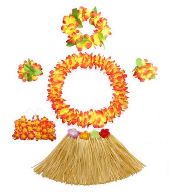 Luau Hula Costume Set for Child Stage Performance Dress