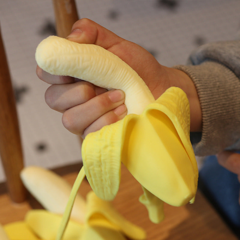 High Quality Banana Squishy Toy; Squeeze And Stretch Tpr Squeeze Banana Toy For Kids