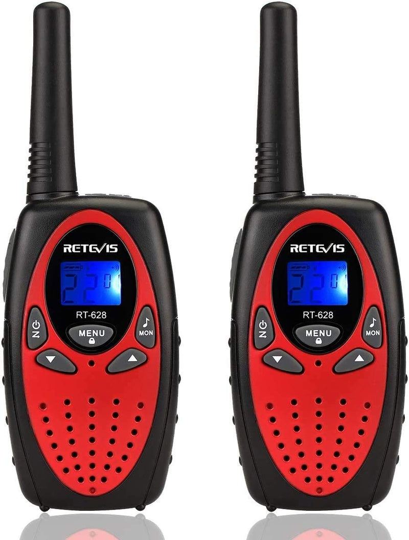 Retevis RT628 Walkie Talkies for Kids; Toys for 5-13 Year Old Boys Girls; Key Lock; Crystal Voice; Easy to Use; Long Range Walky Talky for Camping Hiking(Red; 2 Pack)