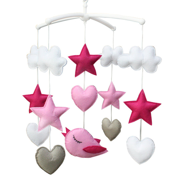 Colourful Nursery Rotatable Musical Mobile Handmade Hanging Toy