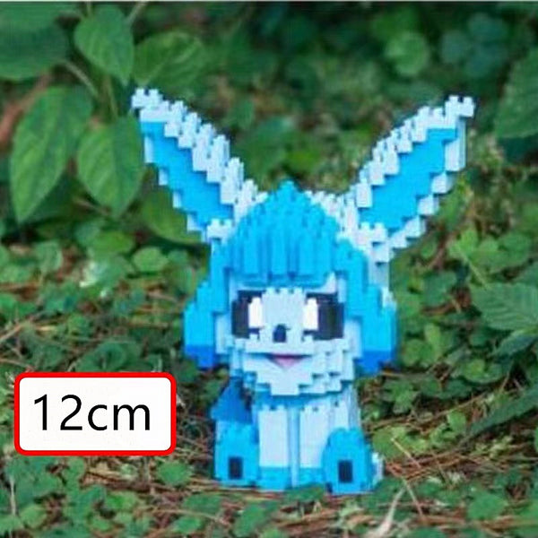 Micro-Particle Building Bblocks Elf Pokémon Eevee Family Doll Mmini Assembled Building Blocks Toys Parent-child Teaching Game