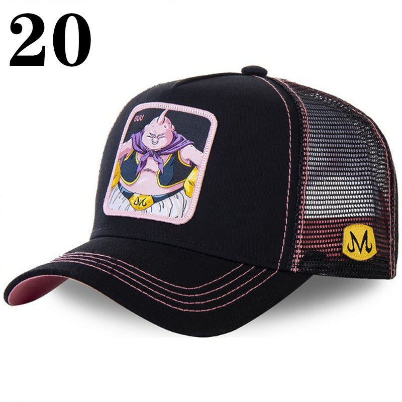 New Naruto Dragon Ball DRAGONBALL Mesh Cap Cartoon Mesh Cap Men And Women Baseball Cap Fashion Patch Trucker Cap