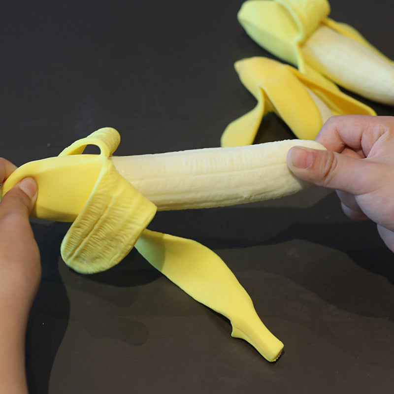 High Quality Banana Squishy Toy; Squeeze And Stretch Tpr Squeeze Banana Toy For Kids