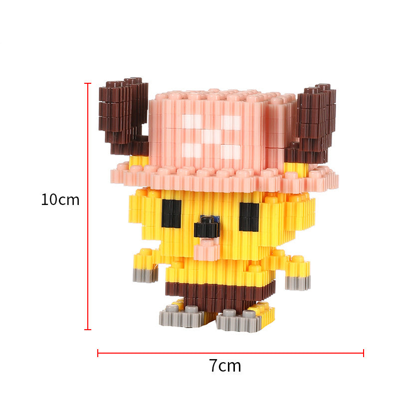 One Piece Miniature Small Particle Building Blocks Assembled Toys Creative Luffy Joe Ba Sorong Jigsaw Toys