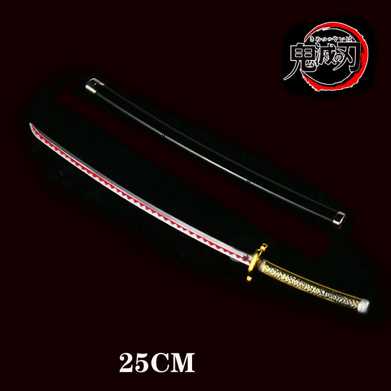 25cm Kimetsu No Yaiba Sword Weapon Demon Killer Tomioka Yoshio Role-playing Sword Anime Ninja Sword PU Weapon Props