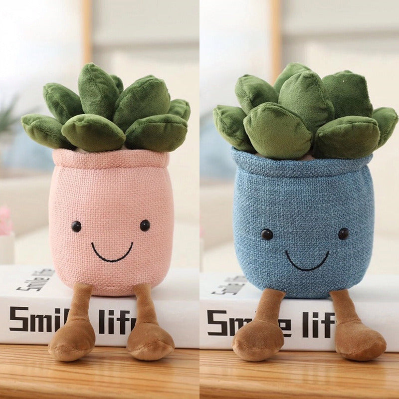 9inch Creative Succulent Plant Decoration; For Garden Green Lovers Cute Succulent Sleep Seat Cushion Home Decoration