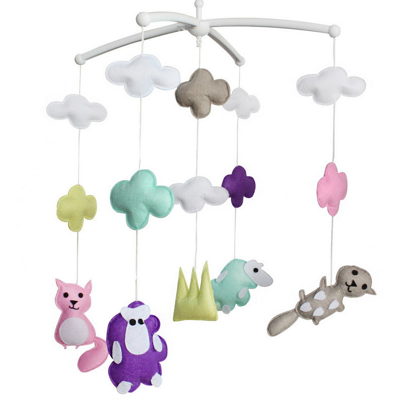 Baby Crib Mobile Animal Musical Crib Mobile Nursery Room Hanging Decor Toy Colorful