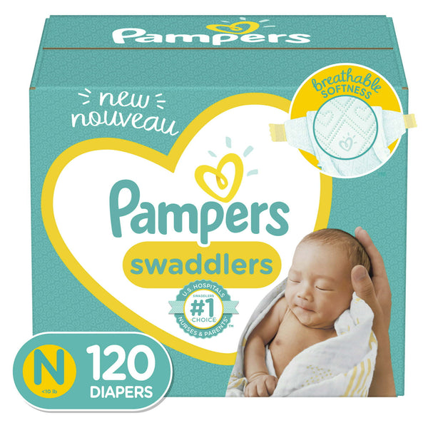 Pampers Swaddlers Newborn Diapers Size Newborn 120 Count