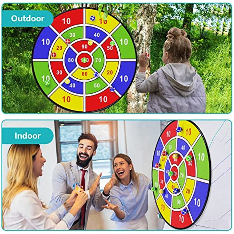 26 Inch Kids Dart Board With 8 Sticky Balls; Boys Toy; Indoor/Sport Outdoor Fun Party Game Toy For 3 4 5 6 7 8 9 10 11 12 Years Old Boys And Girls Birthday Gifts