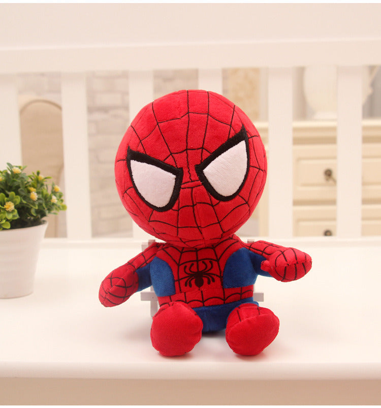 Disney Anime Plush Toy Spiderman Doll Marvel Avengers Soft Dress Hero Captain America Iron Man Christmas Gift