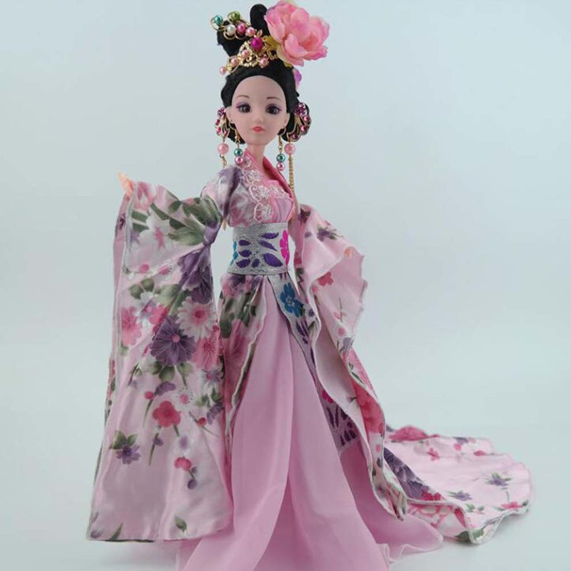 Pink Chinese Style 12-Joints Doll China Ancient Fairy Ball-Jointed Doll for Girls, Goddess Chang'e