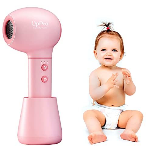 UpPro Gentle Cordless Low Heat/Speed Baby Hair Dryer for Infant; Mini Hair Dryer for Toddler; Baby Butt Blow Dryer for Diaper Rash Prevention; Suits Thin Hair Better(0-3Y Pink)