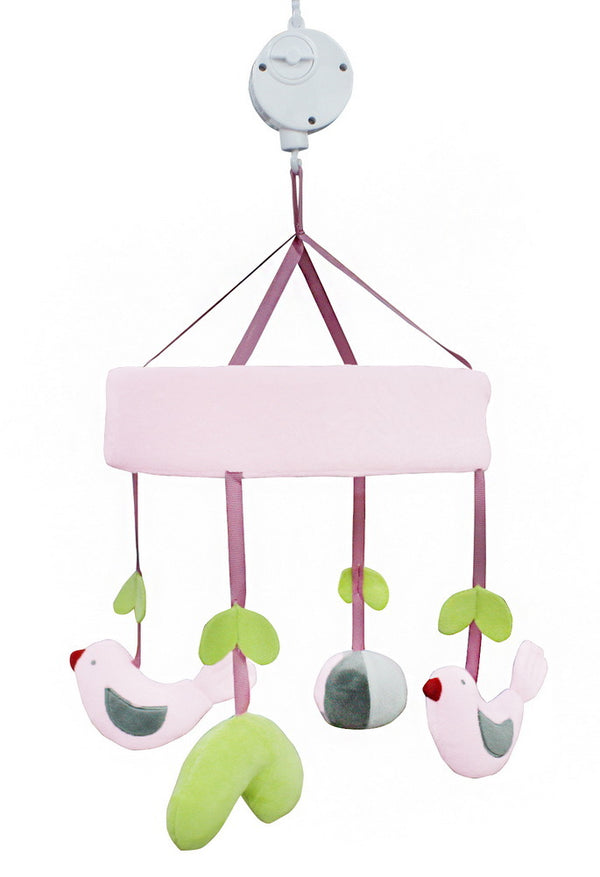 Plush Cute Birds Handmade Baby Musical Crib Mobile Nursery Mobile Hanging Toy for Boys Girls