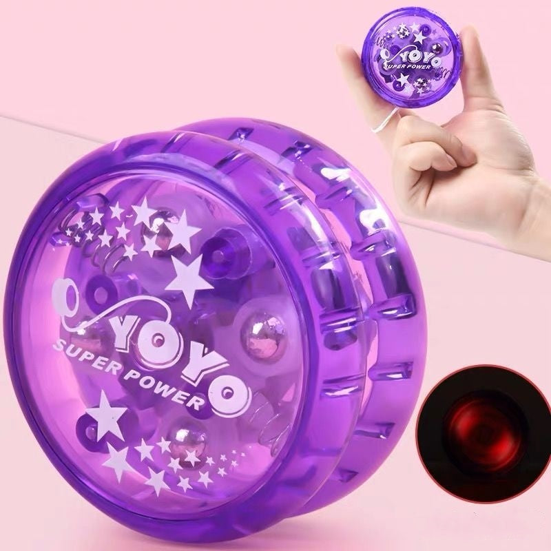 Light Up Yoyo Glitter Toys; Responsive Ball; Bearing Ball For Boys Girls Toys