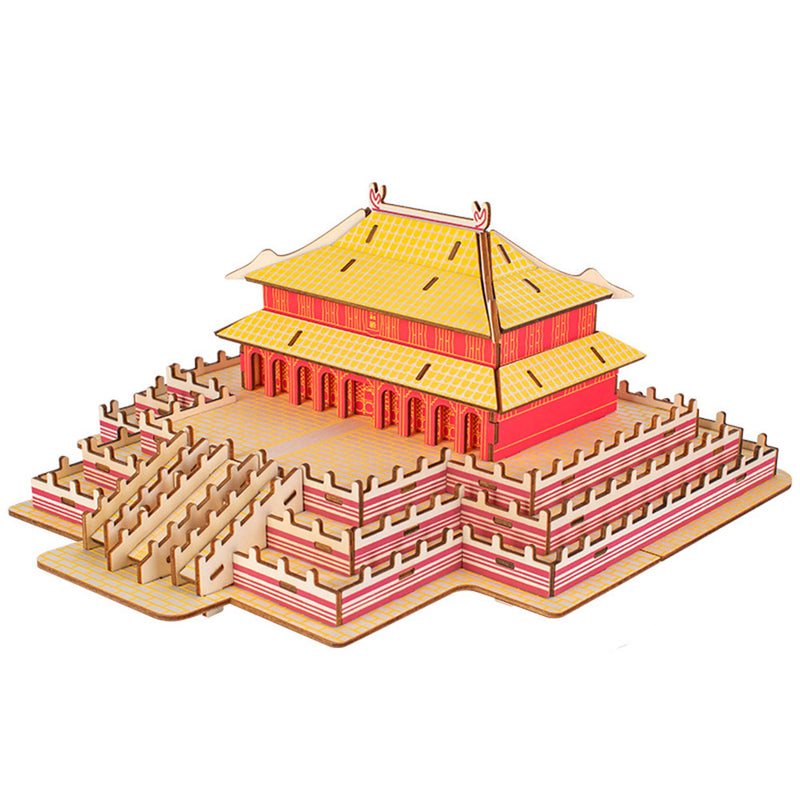 3D Wooden Puzzle for Adult Chinese Imperial Palace DIY Assembly City Scape Model Home Decor Gift