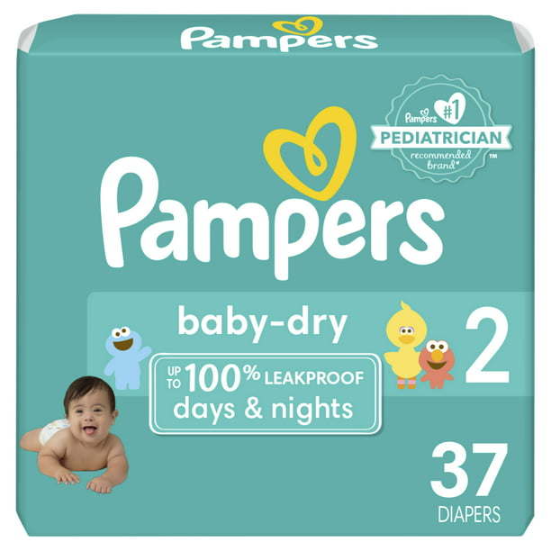 Pampers Baby-Dry Diapers Size 2, 37 Count