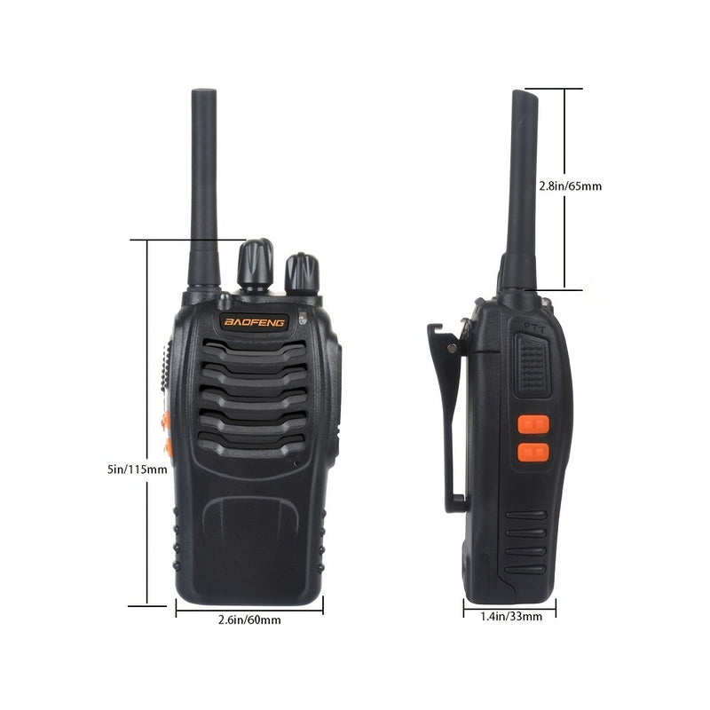 1pc Baofeng BF-888H Ham Two Way Radio; Walkie Talkie With Rechargeable Battery Headphone USB Charge Long Range 16 Channels