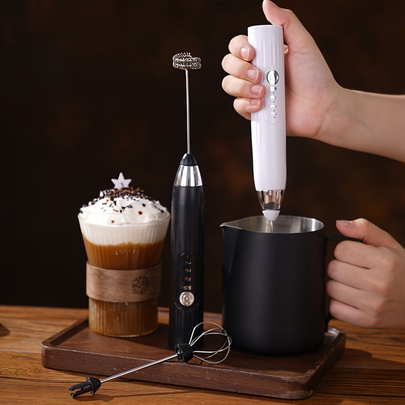 1 Milk Frother With Stand Handheld Frothing Electric Whisk With ; Speed Blender; Milk Froth; Mini Blender And Coffee Blender Froth Smoothie; Latte;