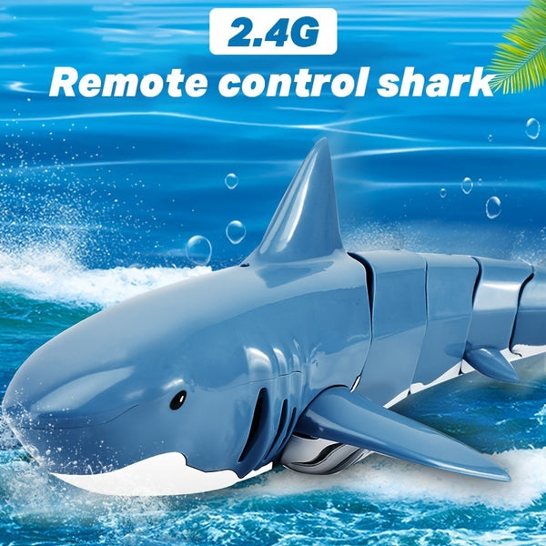 2.4G Rechargeable RC Boat Shark Toys For 4-14 Years Old; Boy Swimming Pool Bathroom Cool Toys Gift