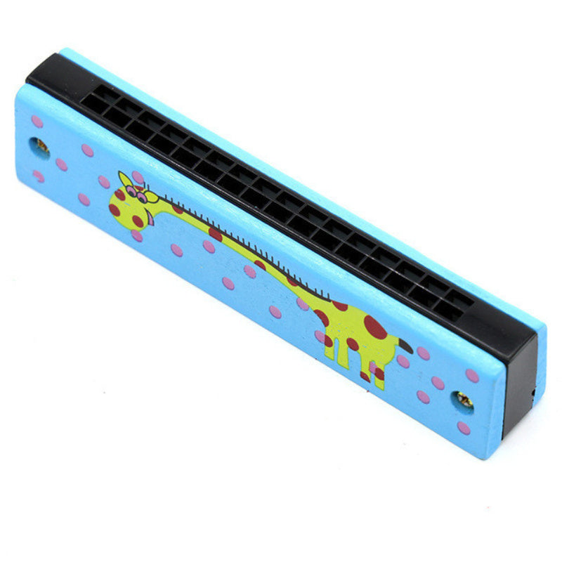 Cute Harmonica Montessori Educational Toy; Cartoon Pattern Children Wind Instrument Gift