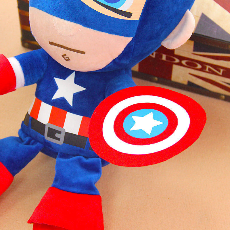 Disney Anime Plush Toy Spiderman Doll Marvel Avengers Soft Dress Hero Captain America Iron Man Christmas Gift