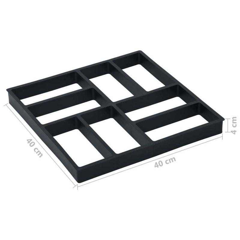 Pavement Moulds 2 pcs 15.7"x15.7"x1.6" Plastic