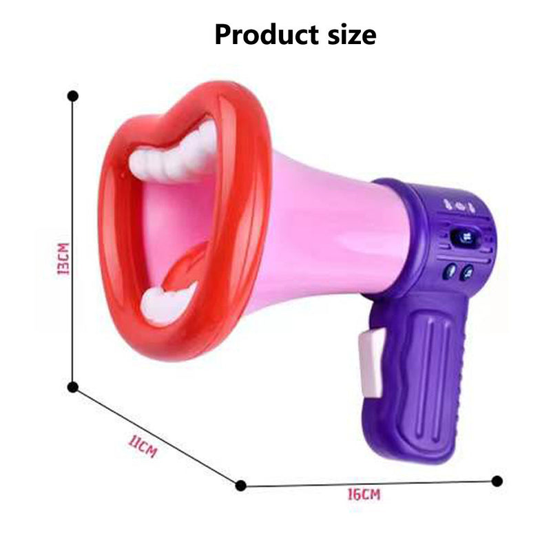 New Big Mouth Funny Megaphone Recording Toy Kid Voice Changer Horn Children Speaker Handheld Mic Vocal Toys For Kids Jokes Gifts