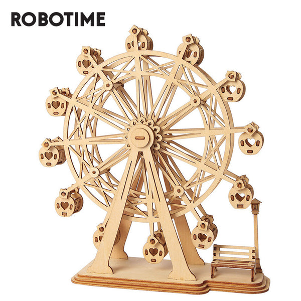 Robotime DIY Ferris Wheel 3D Wooden Puzzle Toy Assembly Model for Children Kids TG401