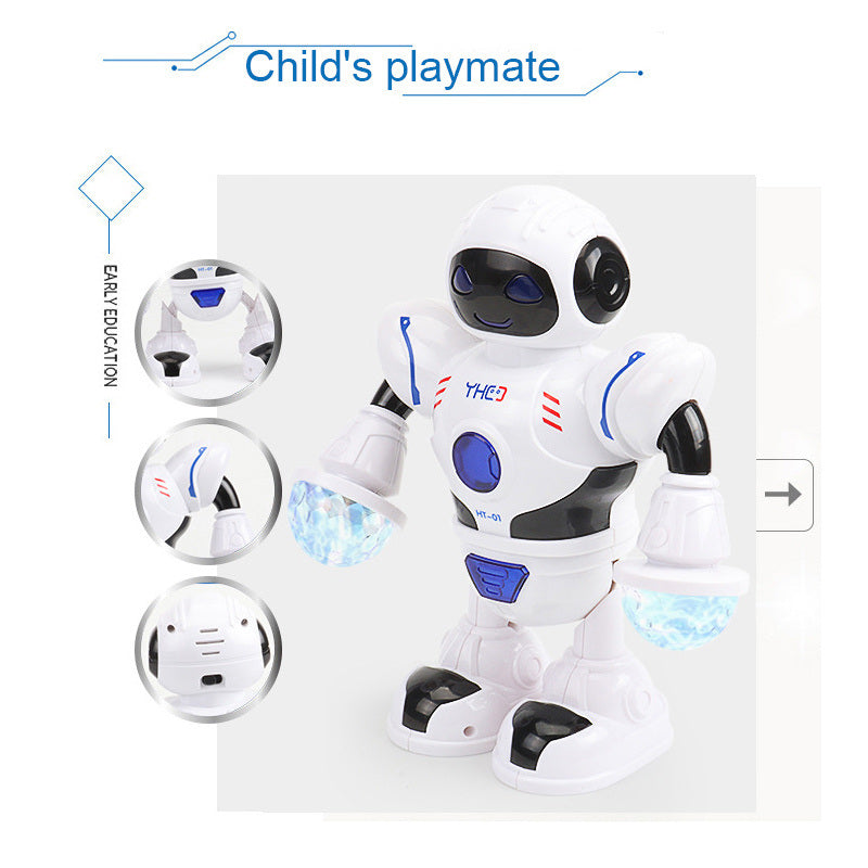 Electronic Robert Toy Smart Space Astronaut Walking Dancing Robot With Light And Sound