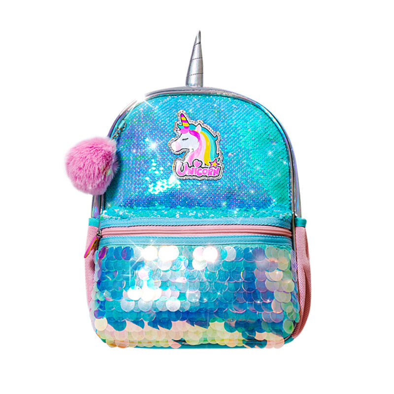 School Backpacks for Kids Girls - SUNVENO Girls Unicorn Backpacks Preschool Girls Bag Sequins School Bag Toddler Backpack Animal for Children 3-8 Yrs, 12 10 4.5", Pink