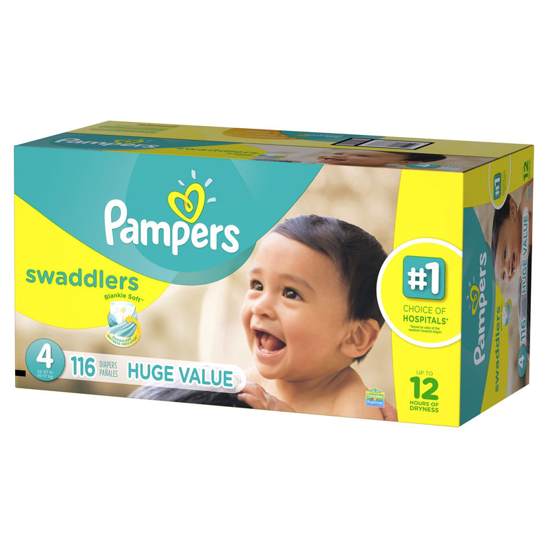 Pampers Swaddlers Diapers Size 4, 116 count