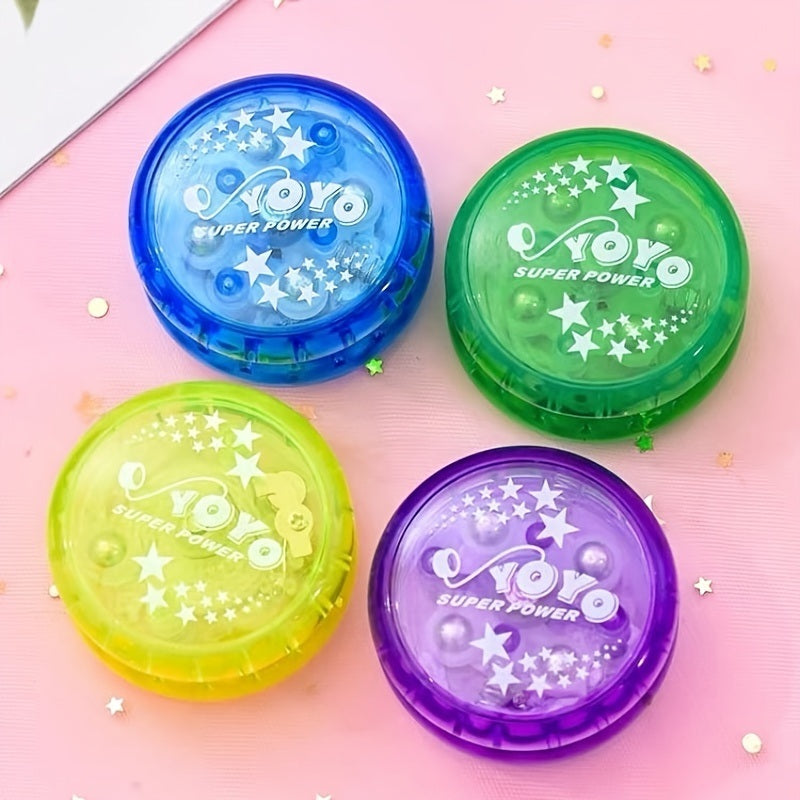 Light Up Yoyo Glitter Toys; Responsive Ball; Bearing Ball For Boys Girls Toys