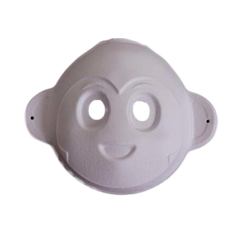 10-Packs White Blank Painting Eye Mask DIY Paper Mask for Halloween Costumes, Monkey