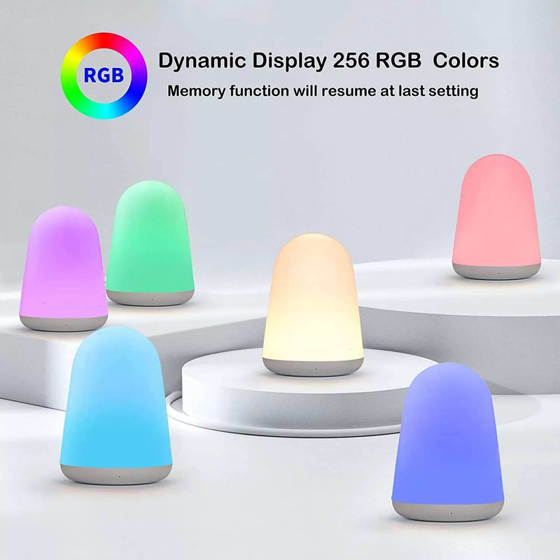 Night Light for Kids Room BAXIA TECHNOLOGY Touch Lamp for Bedroom; Rechargeable Kids Night Light Bedside Lamp with 7 Colors Changing & Dimming-X002UA2QN3